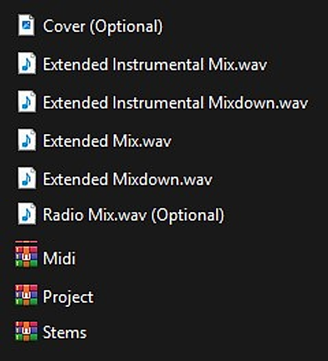 Example of a correctly organized export folder for the GPW Uploader